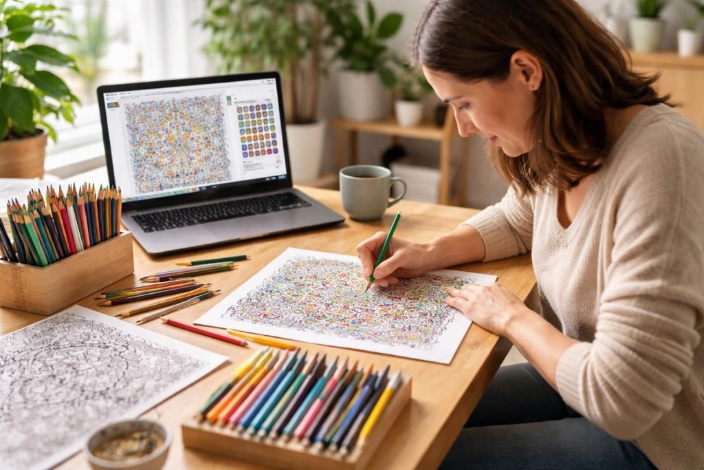 découvrez le coloriage adulte en ligne, un hobby relaxant et créatif à essayer absolument pour évacuer le stress et stimuler votre imagination.