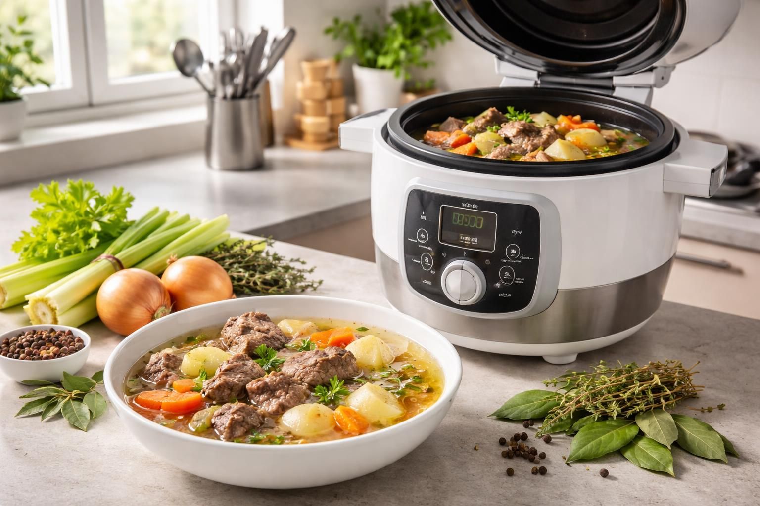 découvrez comment préparer un délicieux pot-au-feu au cookeo en moins de 30 minutes grâce à notre recette simple et rapide, idéale pour un repas réconfortant.