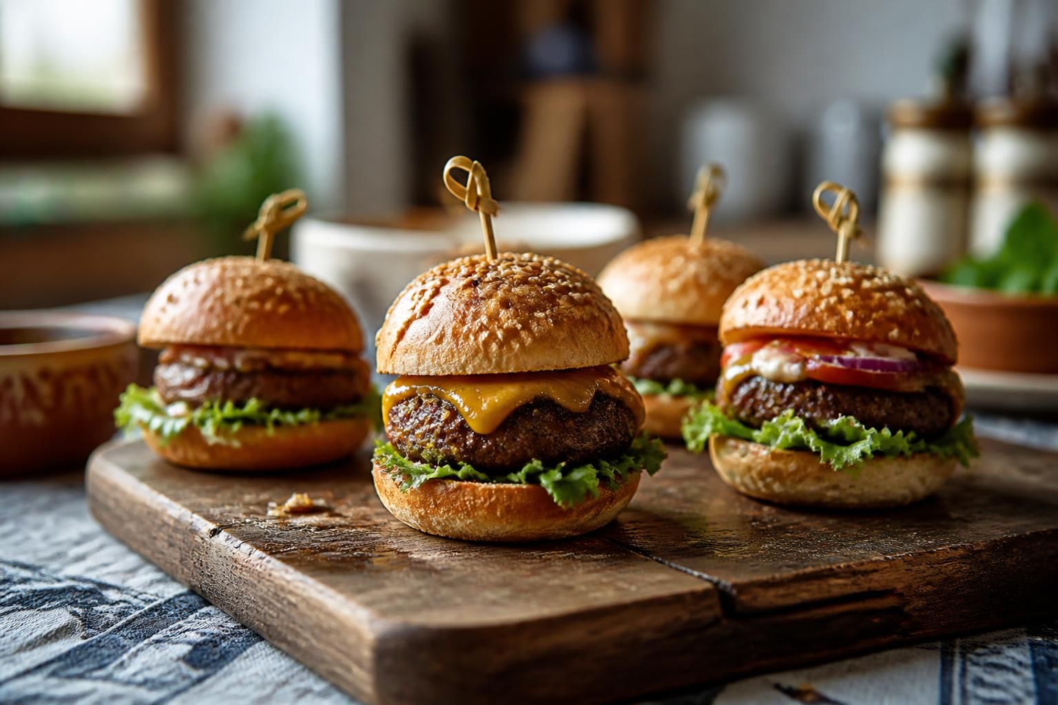 découvrez nos mini burgers faits maison, petits par la taille mais riches en saveurs authentiques, parfaits pour un apéritif gourmand ou un repas convivial.