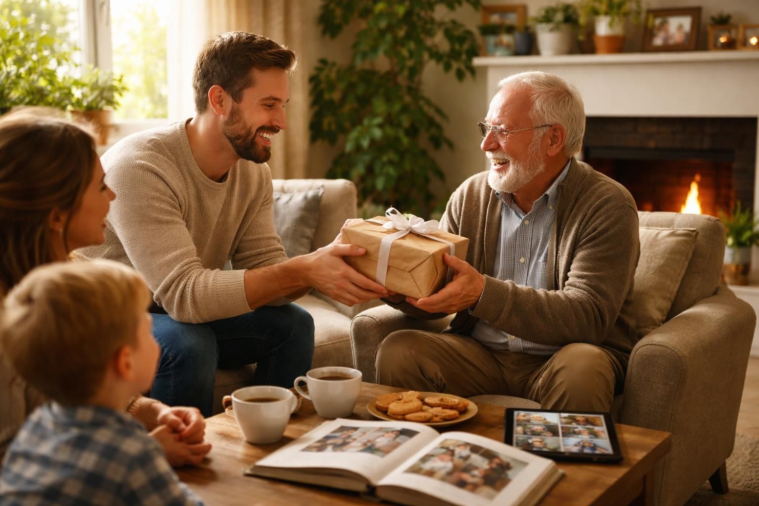 offrez un compte famileo, le cadeau parfait pour rapprocher vos aînés de leurs proches grâce à des souvenirs partagés et des messages affectueux.