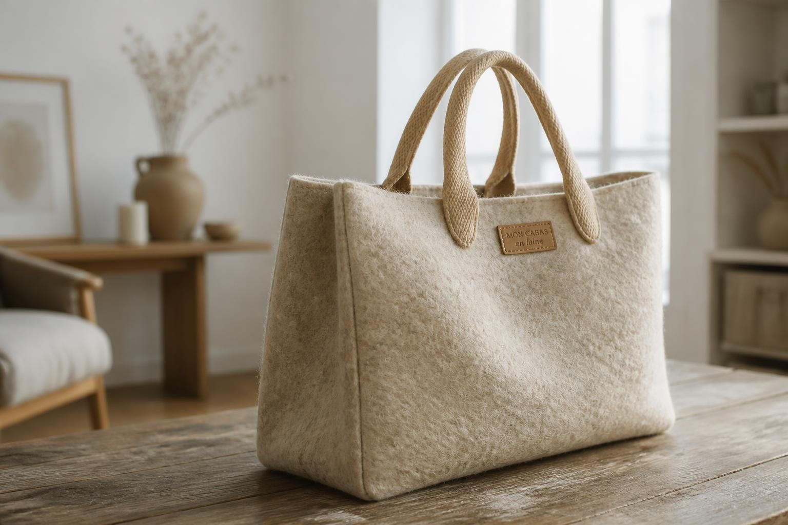 découvrez notre sac en feutre de laine naturelle, l'accessoire éco-responsable alliant style et durabilité pour un quotidien respectueux de l'environnement.