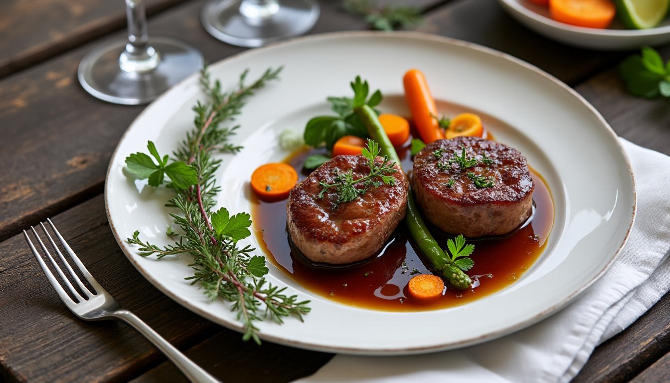 découvrez une recette raffinée d’aiguillettes de canard accompagnées d’une sauce au foie gras, idéale pour sublimer vos dîners élégants et gourmands.