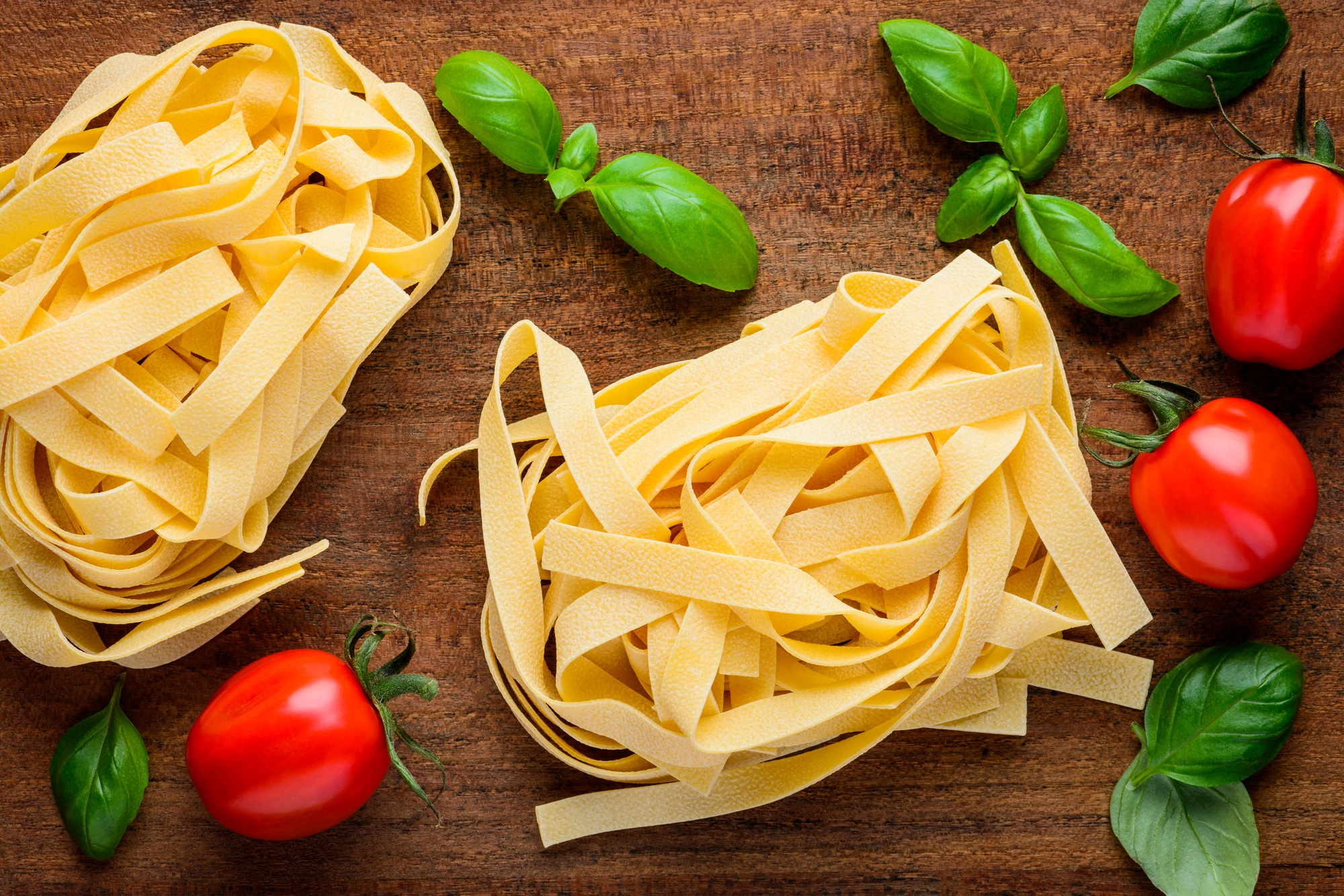Tagliatelle and Cooking Ingredients